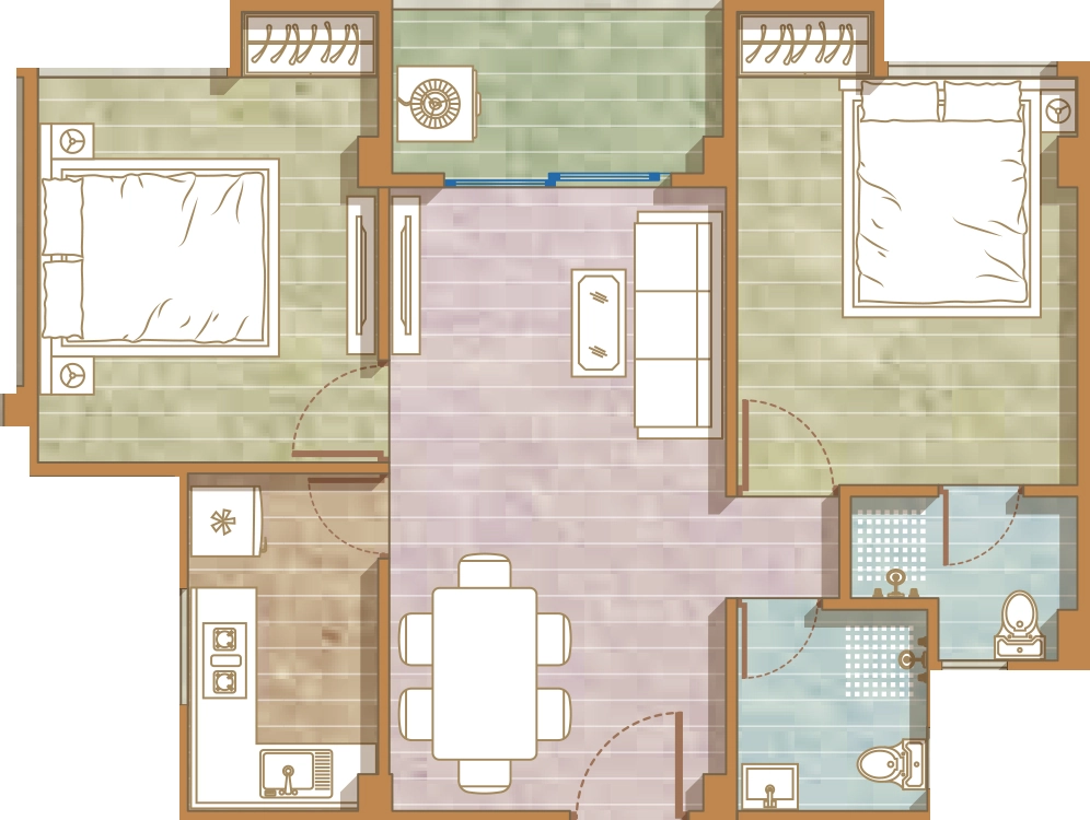 2 BHK Flat in Vinayak Raajkutir in Rajarhat, Kolkata - Image 931184
