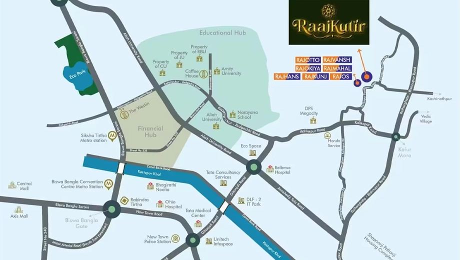 Location of Vinayak Raajkutir in Rajarhat, Kolkata - Image 435232