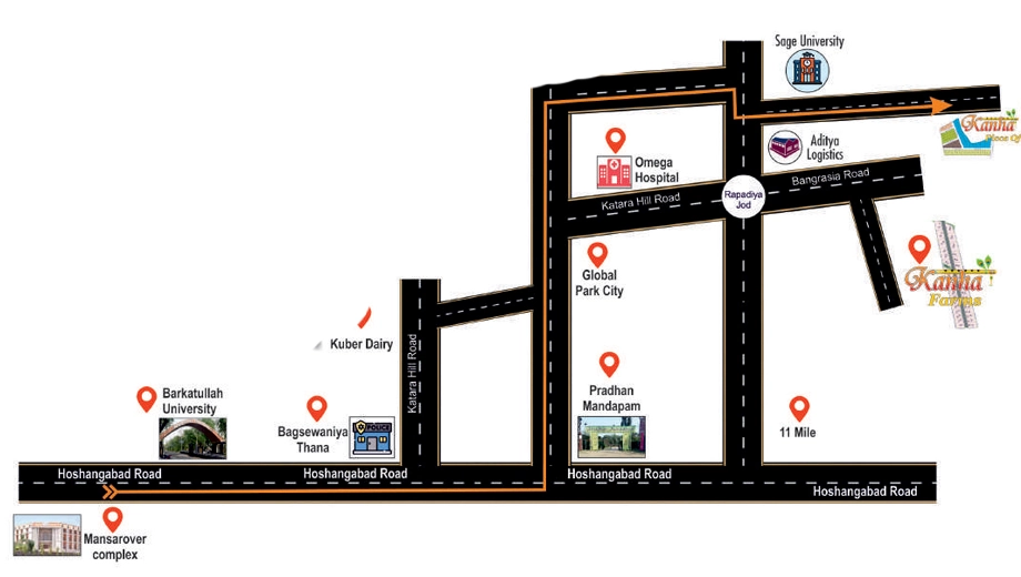 Location of Kanha Piece Of Gold in Katara Hills, Bhopal - Image 435465