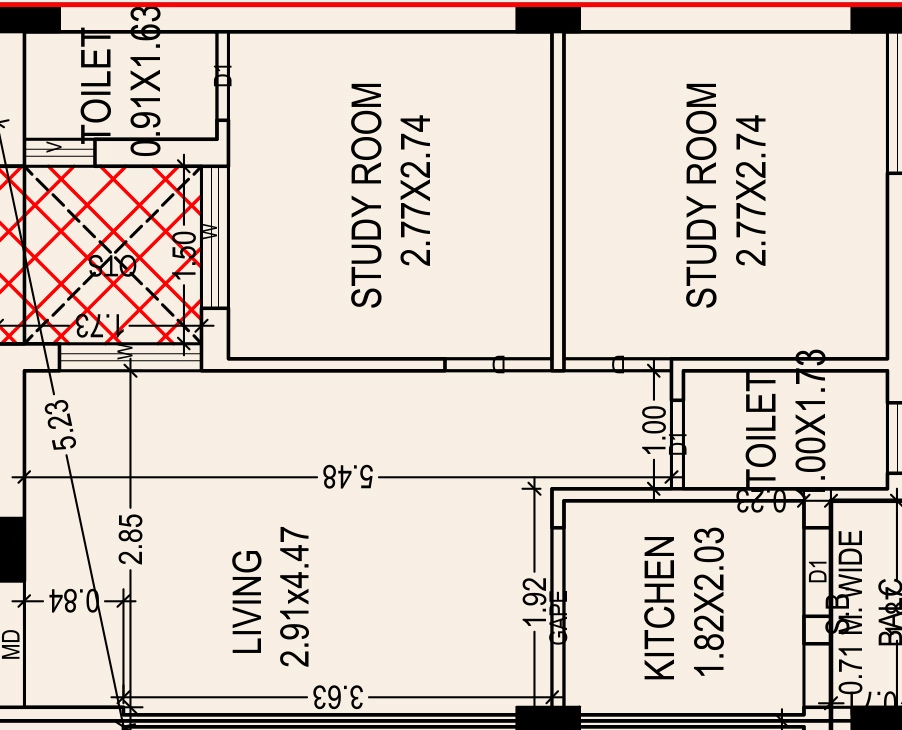2 BHK Flat in Shreeji Saffron Gold in Madhapar, Rajkot - Image 931192
