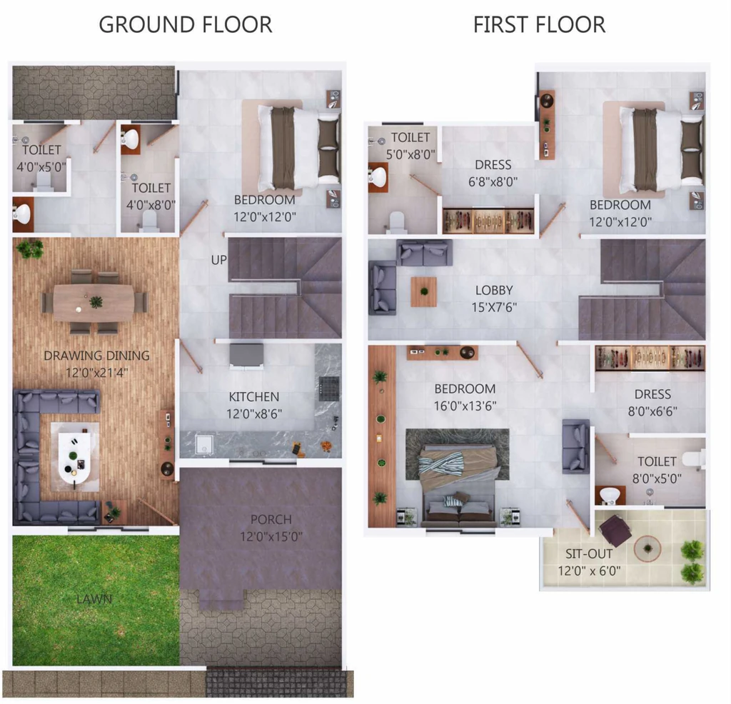3 BHK House/Villa in Aadarsh Abhinav Parisar in Ayodhya Bypass, Bhopal - Image 931267