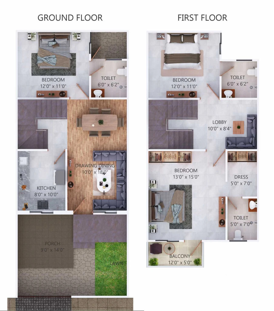 3 BHK House/Villa in Aadarsh Abhinav Parisar in Ayodhya Bypass, Bhopal - Image 931264