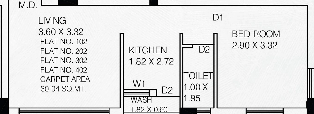 1 BHK Flat in Amrutdhara Shree Amrut Hari Complex in Rail Nagar, Rajkot - Image 931200