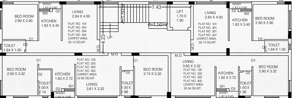 Floor Plan of Amrutdhara Shree Amrut Hari Complex in Rail Nagar, Rajkot - Image 435303