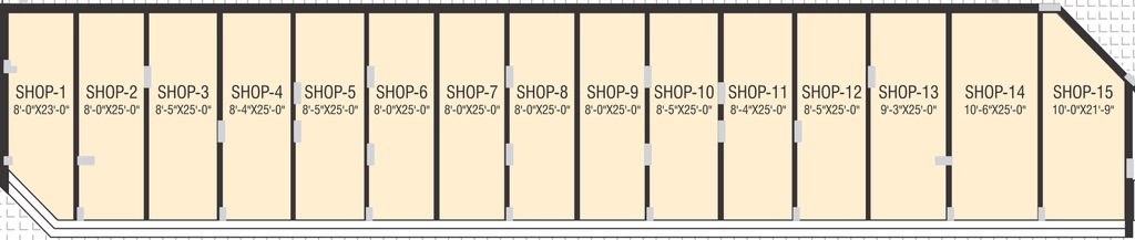 Floor Plan of Commercial Shree Shyama Sky Life in Rail Nagar, Rajkot - Image 435320