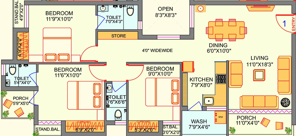 3 BHK Flat in Paresh Shreeji 7 in Kotharia, Rajkot - Image 931208