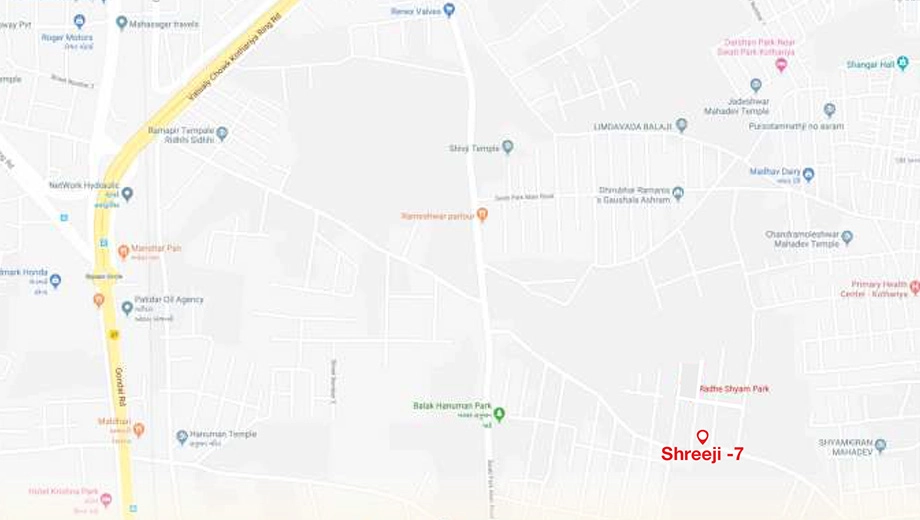 Location of Paresh Shreeji 7 in Kotharia, Rajkot - Image 435325