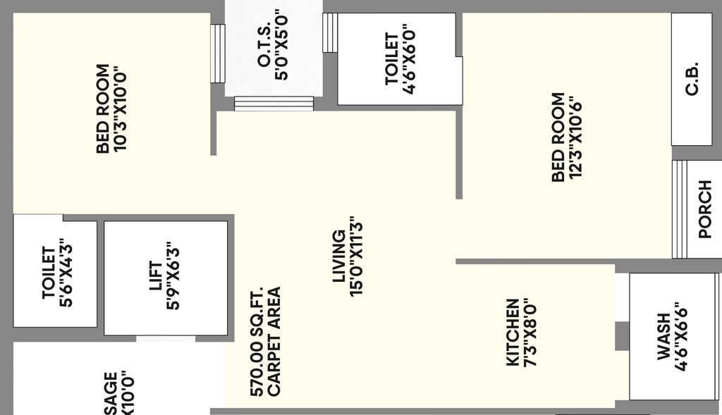 2 BHK Flat in Dhirajlal Shreeji Avenue in Kotharia, Rajkot - Image 931209