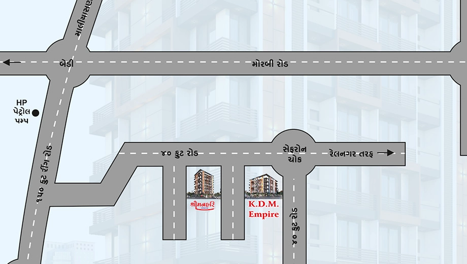 Location of Shree Manhari Enclave in Rail Nagar, Rajkot - Image 435345