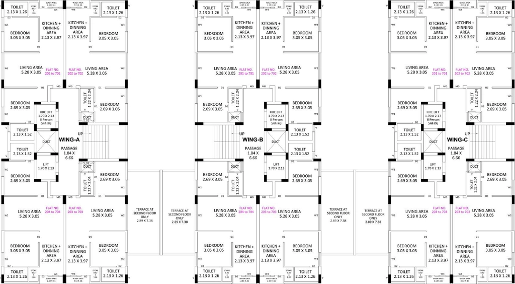Floor Plan of Shriji Bombay Silver 4 in Rail Nagar, Rajkot - Image 435365