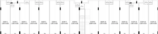 Floor Plan of Commercial Shriji Bombay Silver 4 in Rail Nagar, Rajkot - Image 435372