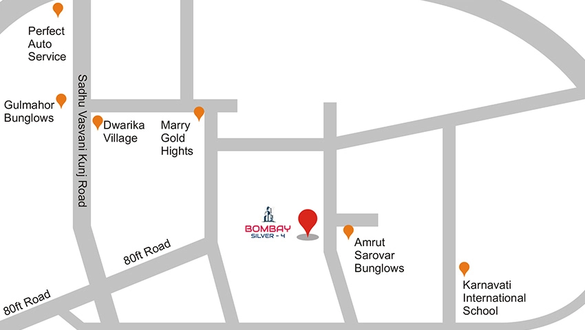 Location of Commercial Shriji Bombay Silver 4 in Rail Nagar, Rajkot - Image 435370