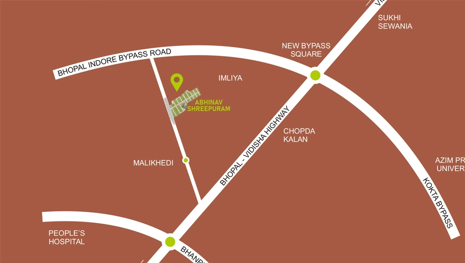 Location of Abhinav Shreepuram in Imliya, Bhopal - Image 435397
