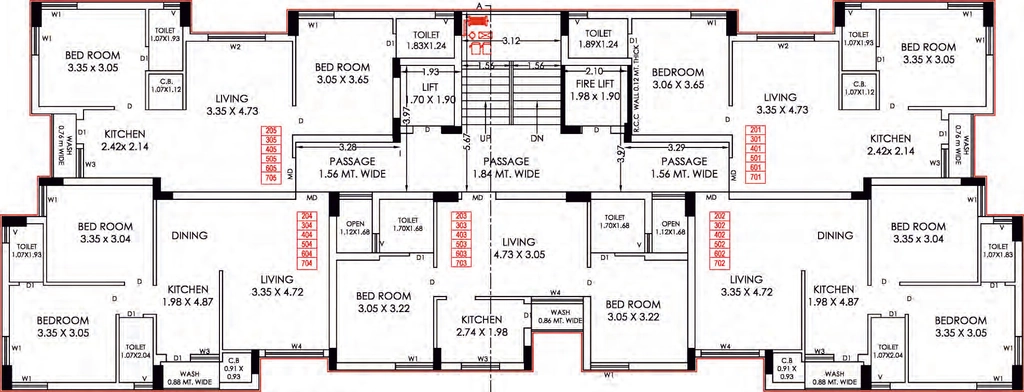 Floor Plan of Shreeji Shivalay Sanidhya in Kotharia, Rajkot - Image 435404