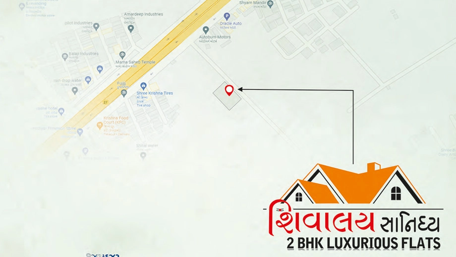 Location of Commercial Shreeji Shivalay Sanidhya in Kotharia, Rajkot - Image 435407