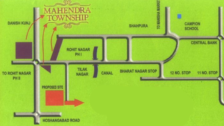 Location of Mahendra City in Bawadiya Kalan, Bhopal - Image 435436