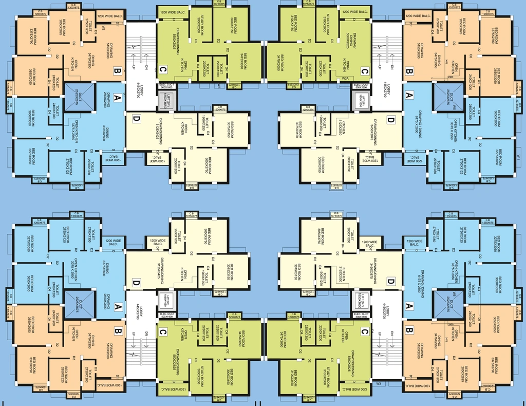 Floor Plan of Devi Durga in New Town, Kolkata - Image 435514