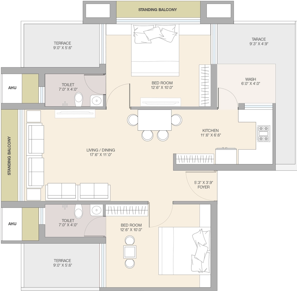 2 BHK Flat in Nivani Sky Udyaat in Ghanteshwer, Rajkot - Image 931286