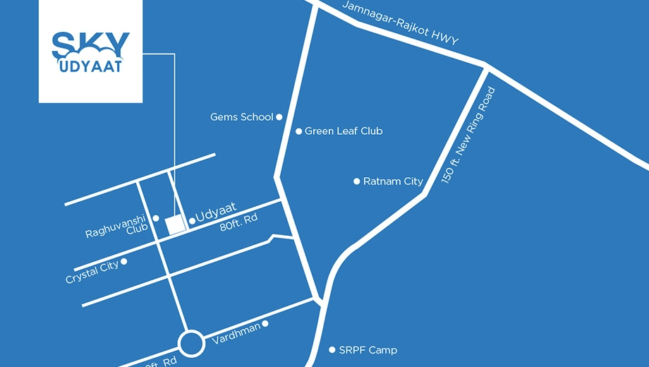 Location of Nivani Sky Udyaat in Ghanteshwer, Rajkot - Image 435528