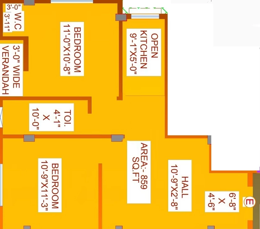 2 BHK Flat in Zeeshan Home At 56 in Tangra, Kolkata - Image 931285