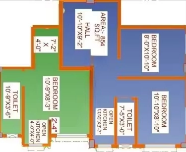 3 BHK Flat in Zeeshan Home At 56 in Tangra, Kolkata - Image 931287