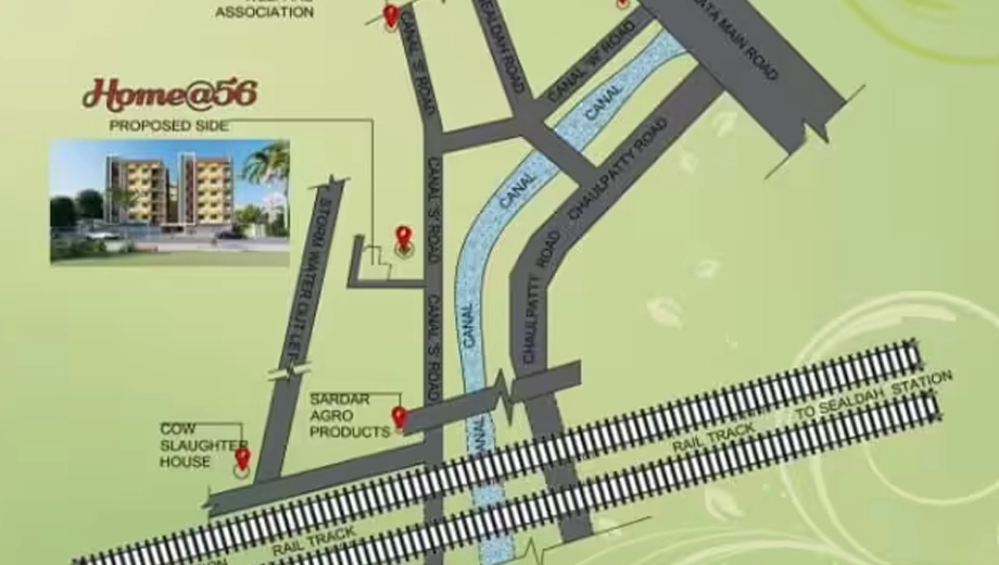 Location of Zeeshan Home At 56 in Tangra, Kolkata - Image 435537