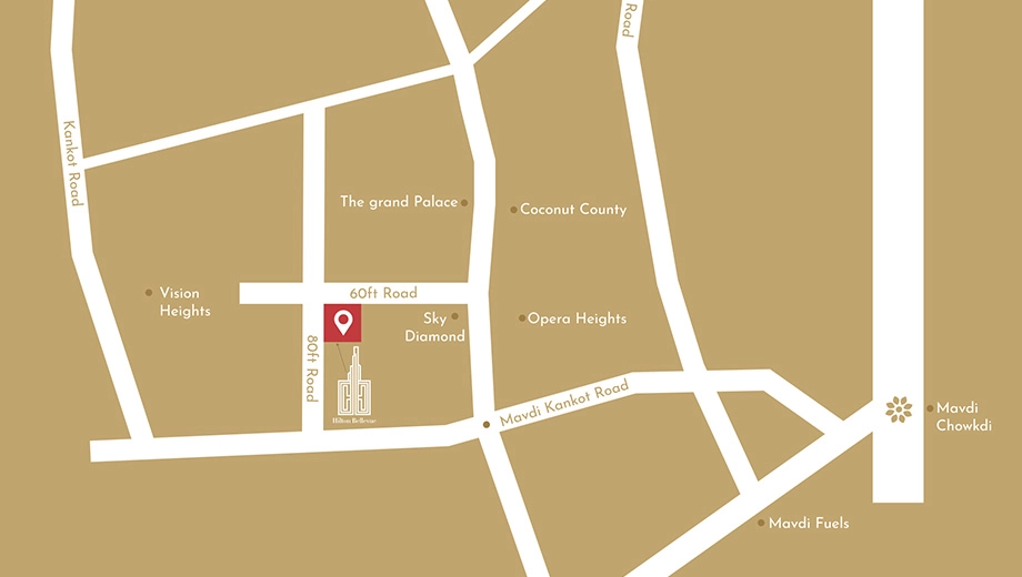 Location of Shubh Hilton Bellevue in Nana Mava, Rajkot - Image 435558
