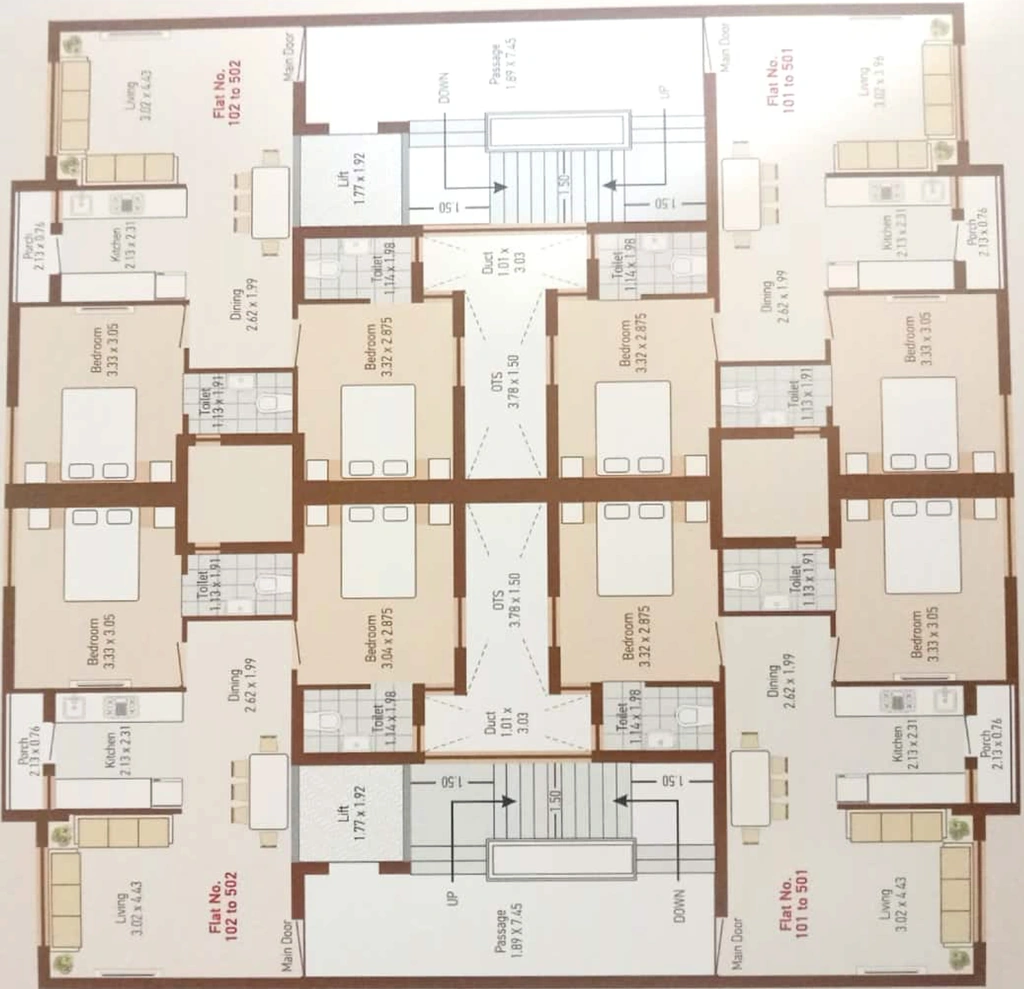 Floor Plan of Shubham Green in Mota Mava, Rajkot - Image 435567