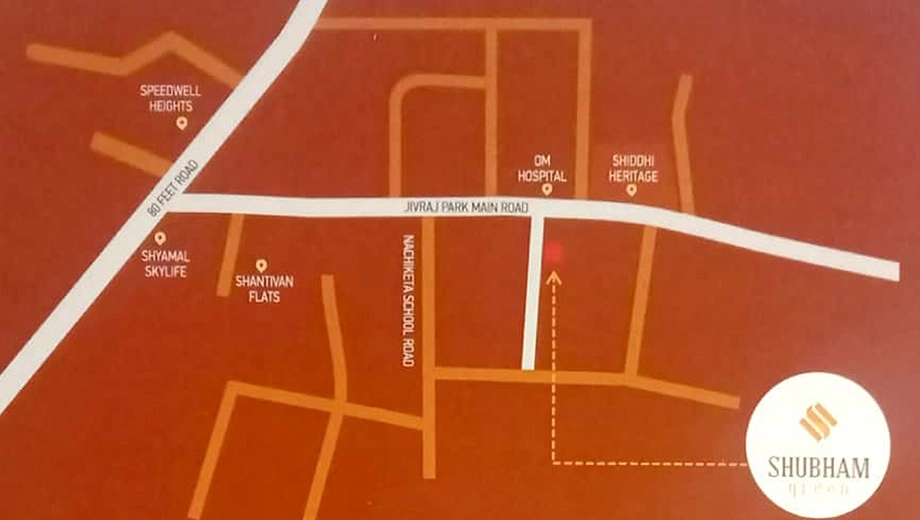 Location of Shubham Green in Mota Mava, Rajkot - Image 435565