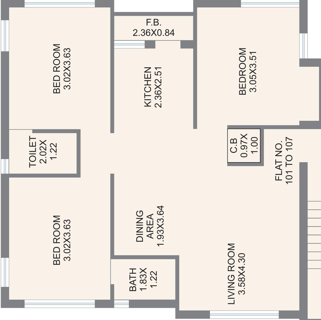 3 BHK Flat in Shyam Asopalav Heaven in Nana Mava, Rajkot - Image 931312