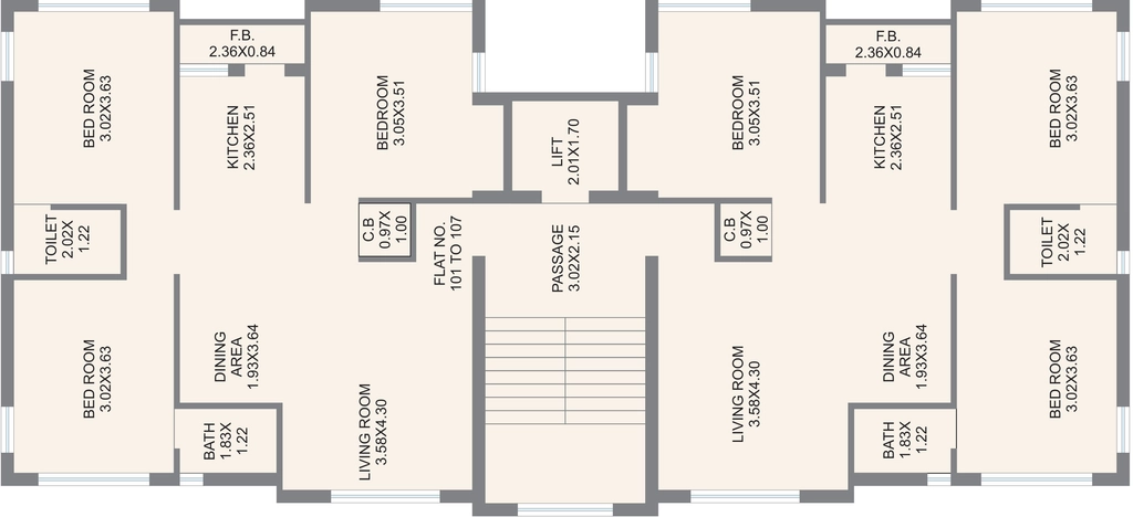 Floor Plan of Shyam Asopalav Heaven in Nana Mava, Rajkot - Image 435579