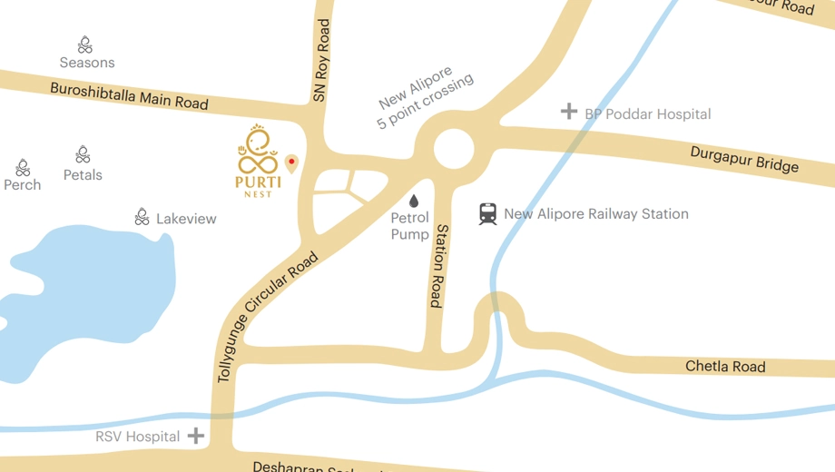 Location of Purti Nest in New Alipore, Kolkata - Image 435584