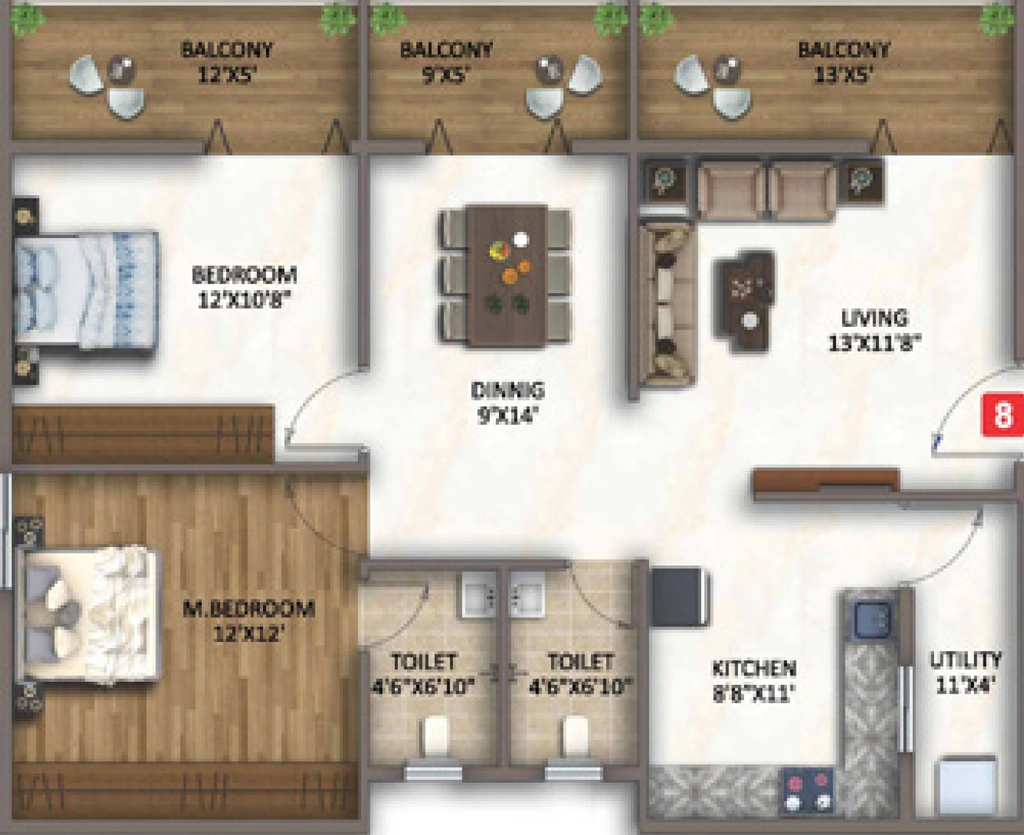 2 BHK Flat in Jai Signature in Hoodi, Bangalore - Image 931323