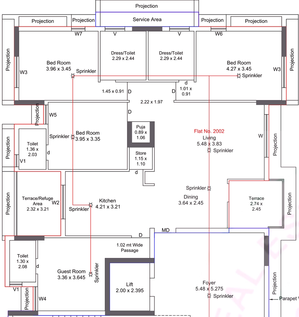 4 BHK Flat in Sky Infinity in Raiya, Rajkot - Image 931326