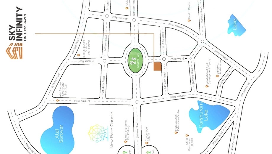 Location of Sky Infinity in Raiya, Rajkot - Image 435622