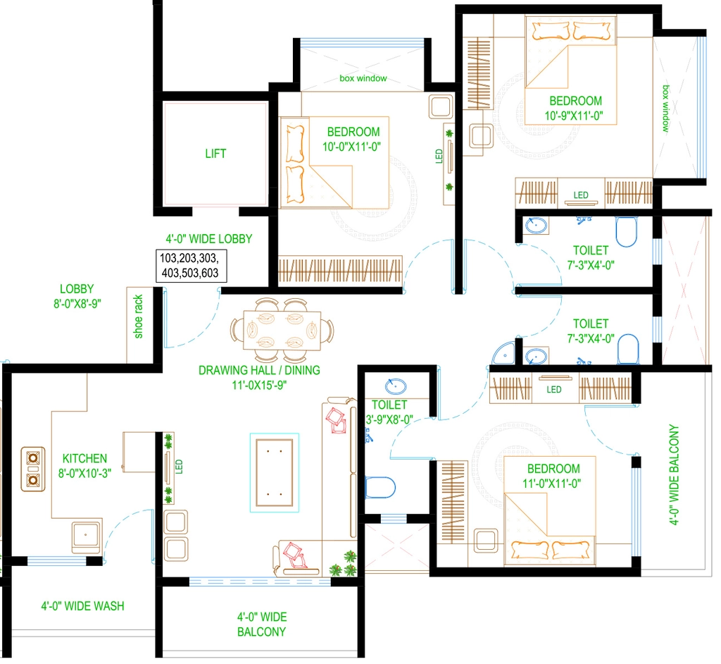 3 BHK Flat in Attis Callisto in Manish Nagar, Nagpur - Image 931334