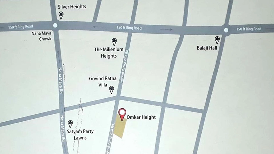 Location of Surya Omkar Hight in Nana Mava, Rajkot - Image 435642