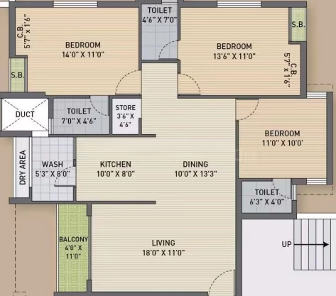 3 BHK Flat in Shyamal Suvarna Bhoomi in Mota Mava, Rajkot - Image 931335