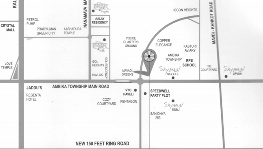 Location of Shyamal Suvarna Bhoomi in Mota Mava, Rajkot - Image 435658