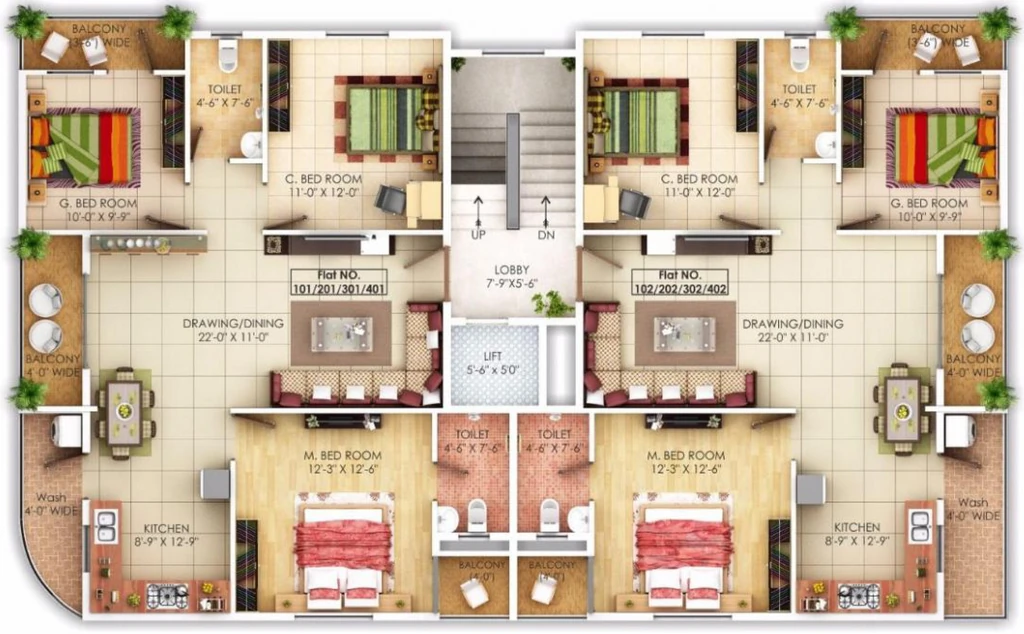 Floor Plan of Empire Magnum Opus in Narendra Nagar, Nagpur - Image 435685