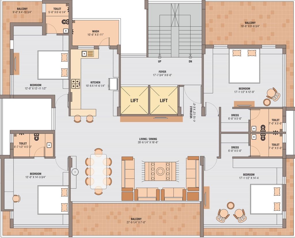 4 BHK Flat in Swastik Prime in Nana Mava, Rajkot - Image 931342