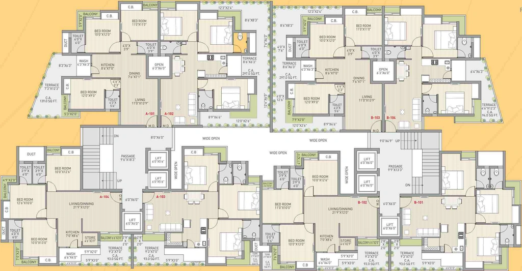 Floor Plan of Jainam The Space in Madhapar, Rajkot - Image 435717