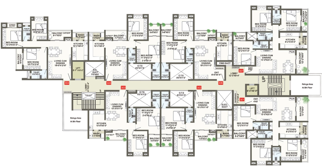 Floor Plan of Mahalaxmi Altivo in Besa, Nagpur - Image 435762