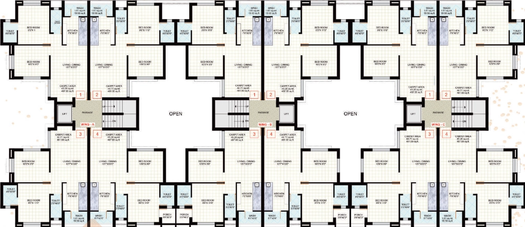 Floor Plan of Deepak Utkarsh Residency in Rail Nagar, Rajkot - Image 435731