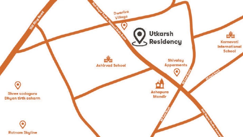 Location of Deepak Utkarsh Residency in Rail Nagar, Rajkot - Image 435729