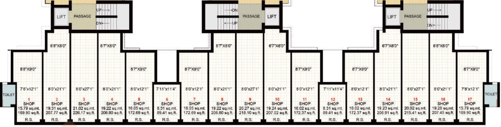 Floor Plan of Commercial Deepak Utkarsh Residency in Rail Nagar, Rajkot - Image 435736