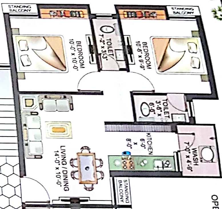 2 BHK Flat in Yogendrasinh Yogi Heights in Madhapar, Rajkot - Image 931353