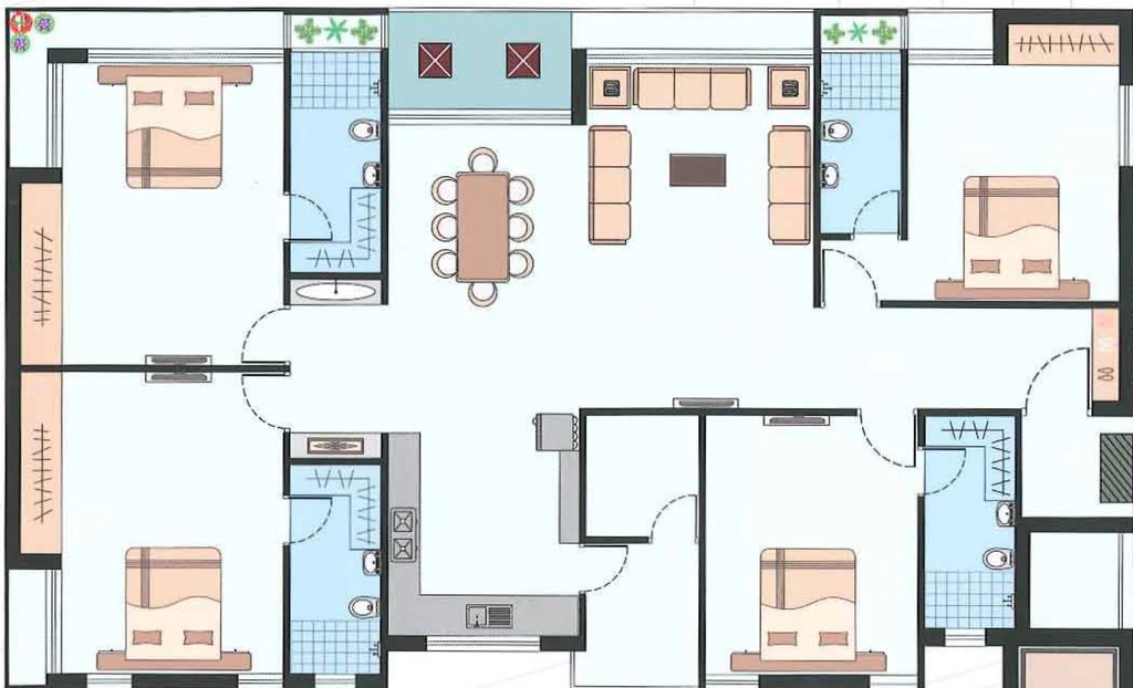 4 BHK Flat in Sitara Height in Manharpur, Rajkot - Image 931355