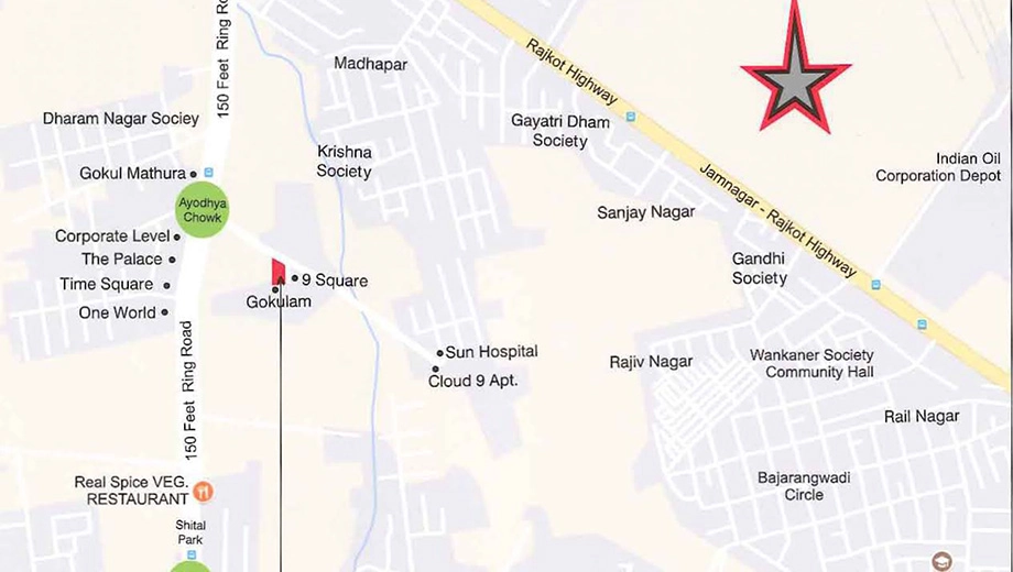 Location of Sitara Height in Manharpur, Rajkot - Image 435751