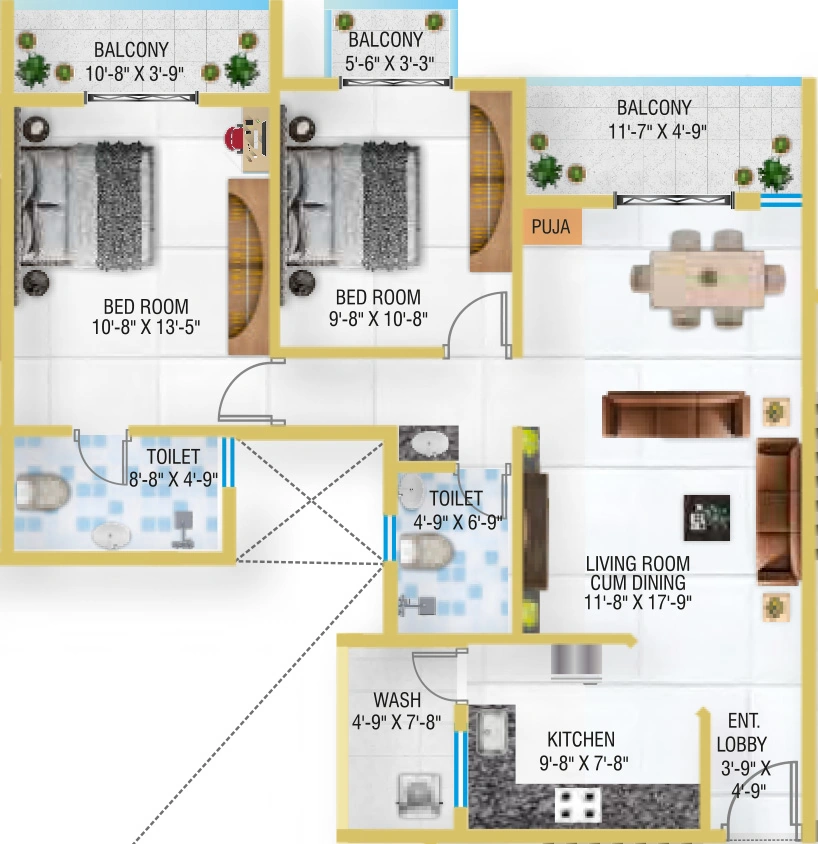 2 BHK Flat in Maxx Regalia in Beltarodi, Nagpur - Image 931360
